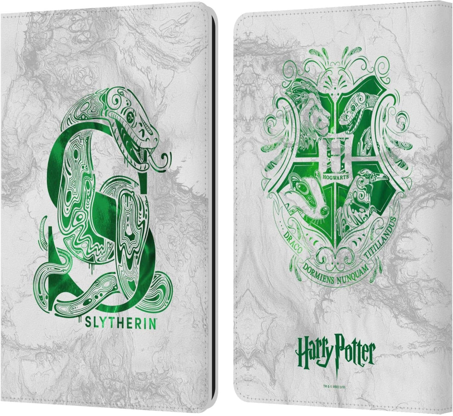 Harry Potter Slytherin Aguamenti Leather Wallet Case for Kindle