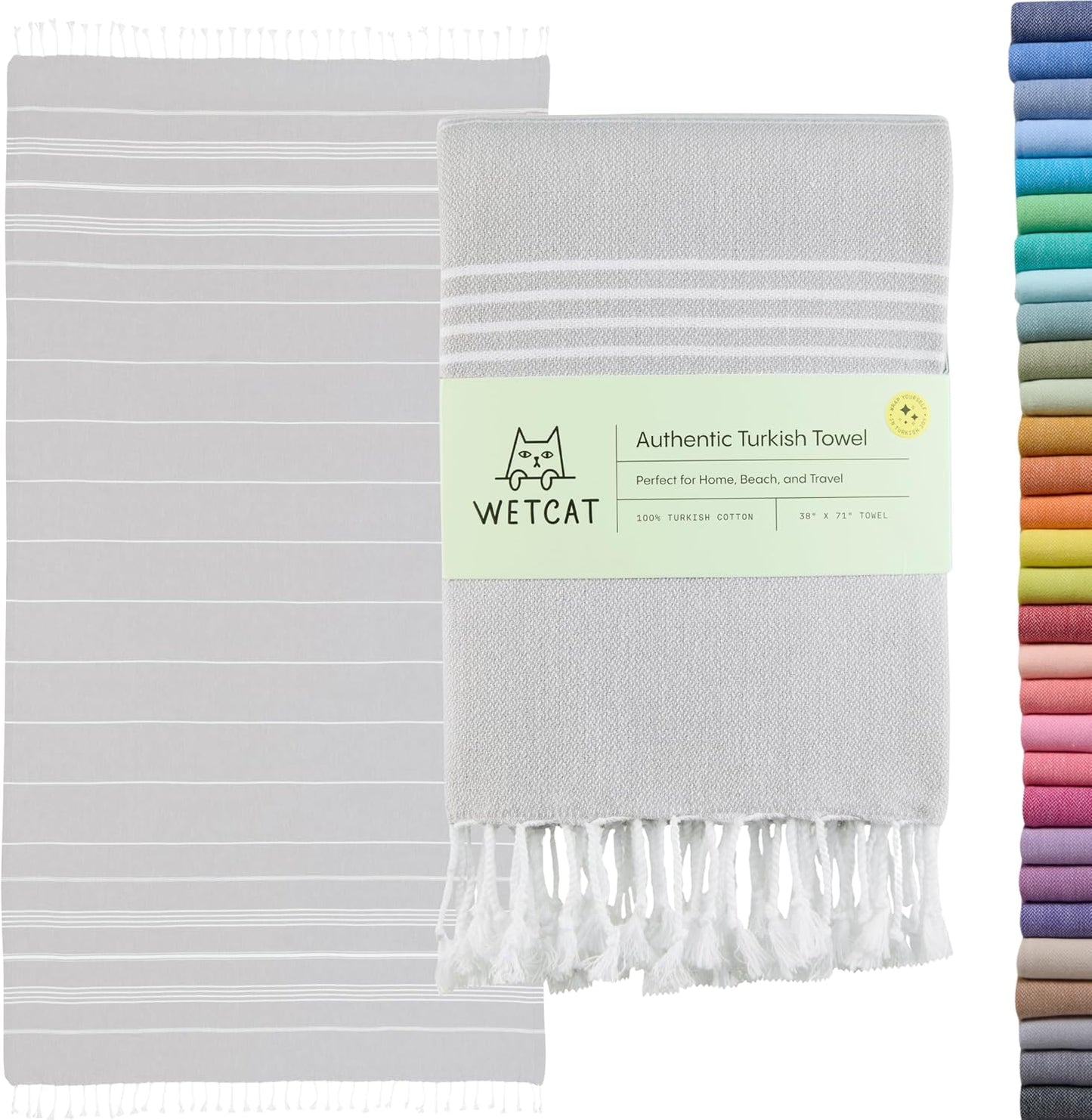 WETCAT Turkish Beach Towel Oversized - Ultra Soft & Quick Drying