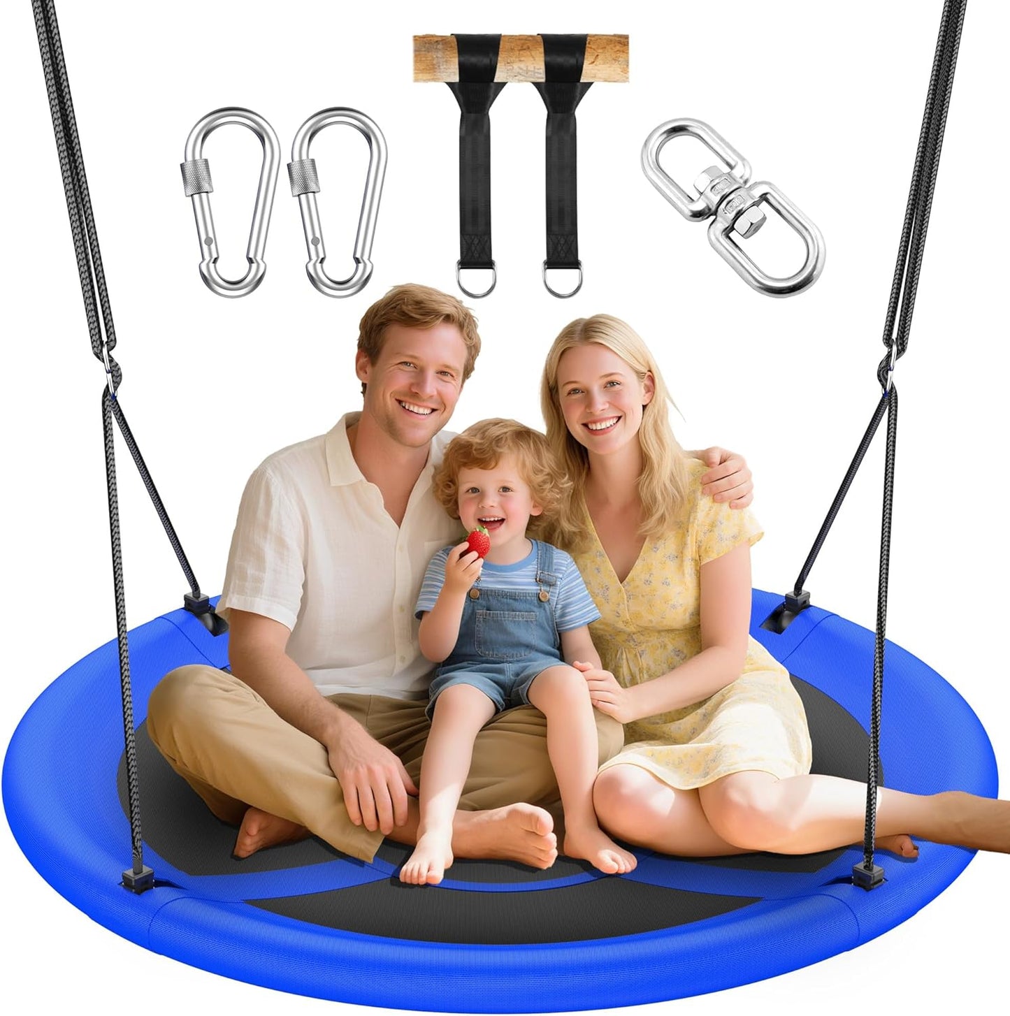 43 Inch Saucer Tree Swing for Kids and Adults, 700lbs Capacity