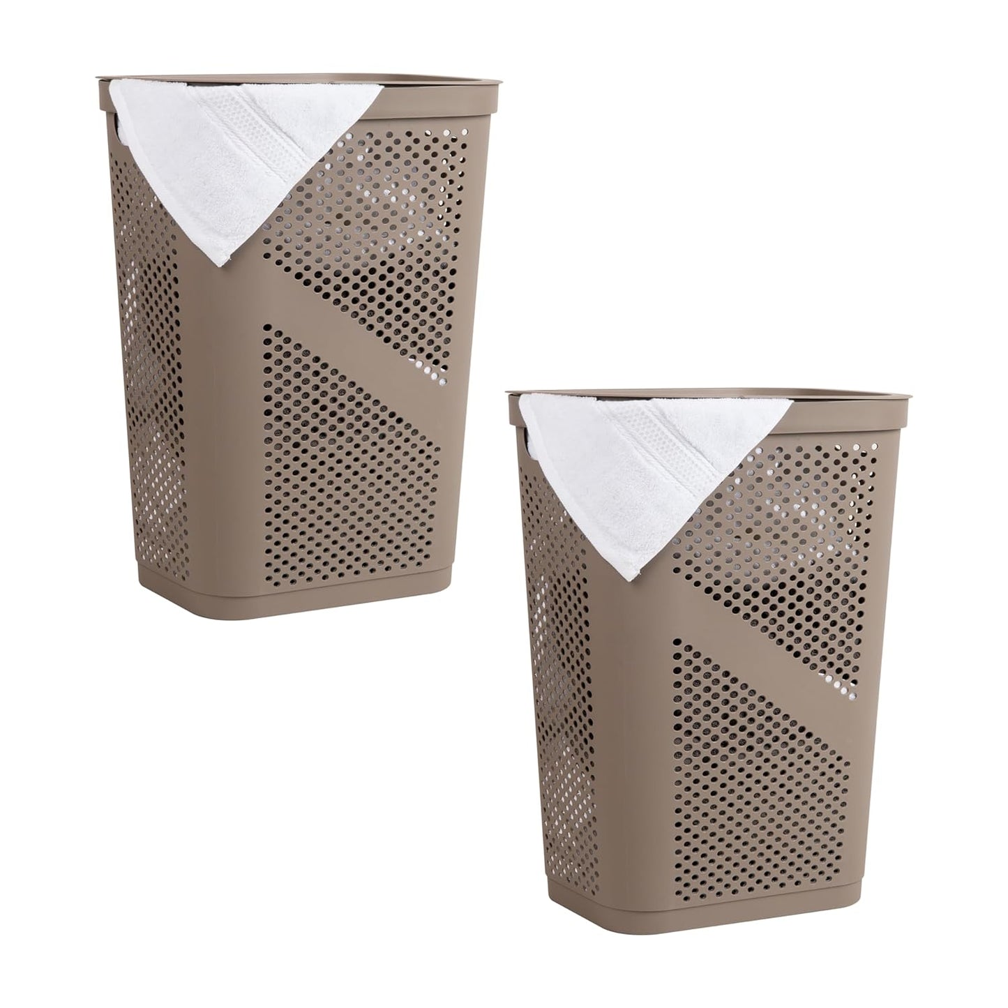 Mind Reader 60L Slim Laundry Hamper Set of 2 for Easy Use