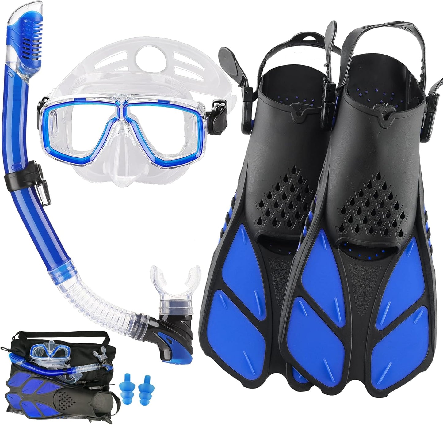 Professional Adult Snorkel Set with Flippers & Mask