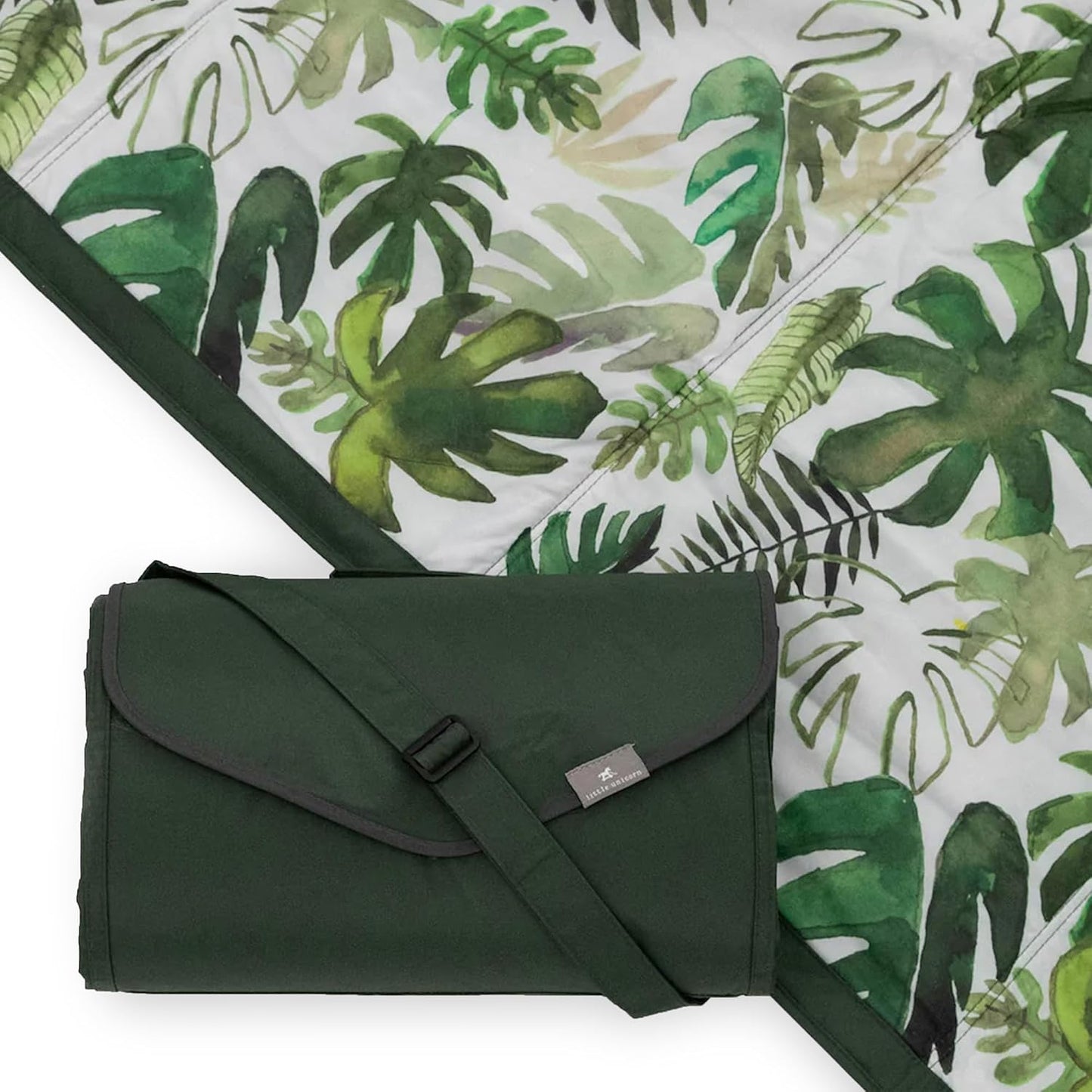 Little Unicorn 5ftx5ft Outdoor Family Picnic Blanket - Tropical Leaf