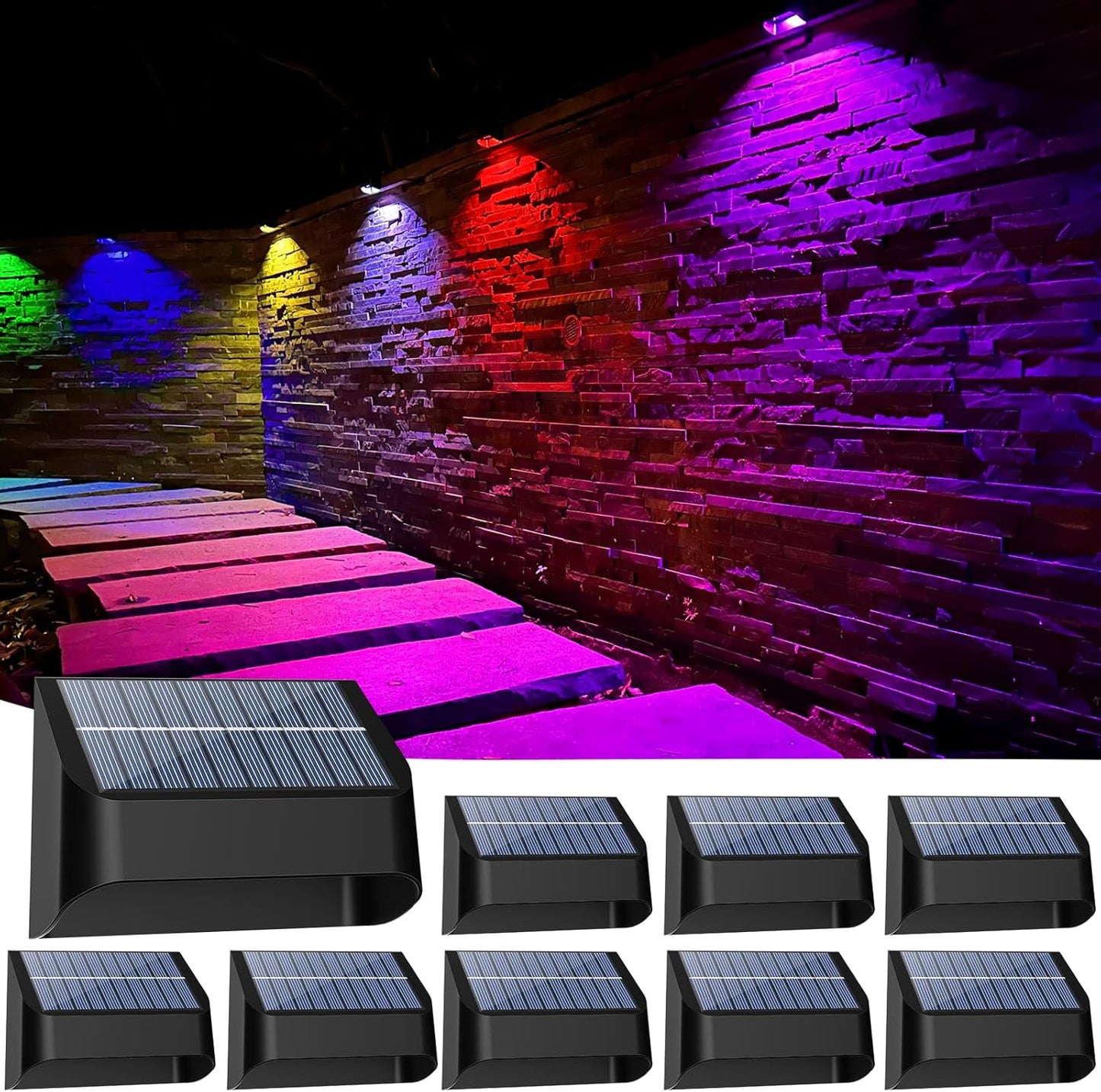 Solar Fence Lights for Outdoor Use - 10-13 Hours of Brightness
