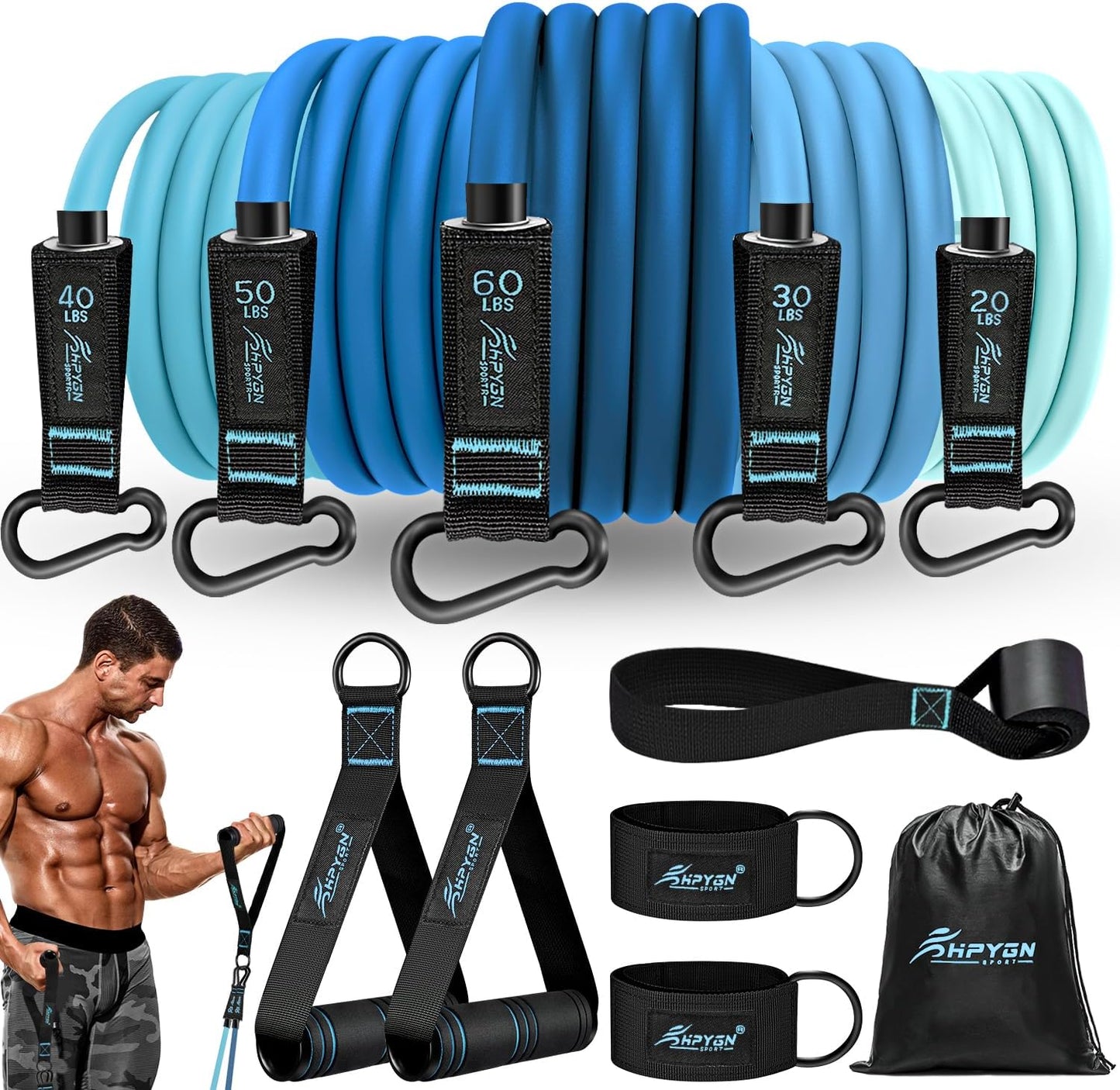HPYGN Resistance Bands for Effective Home Workouts and Fitness