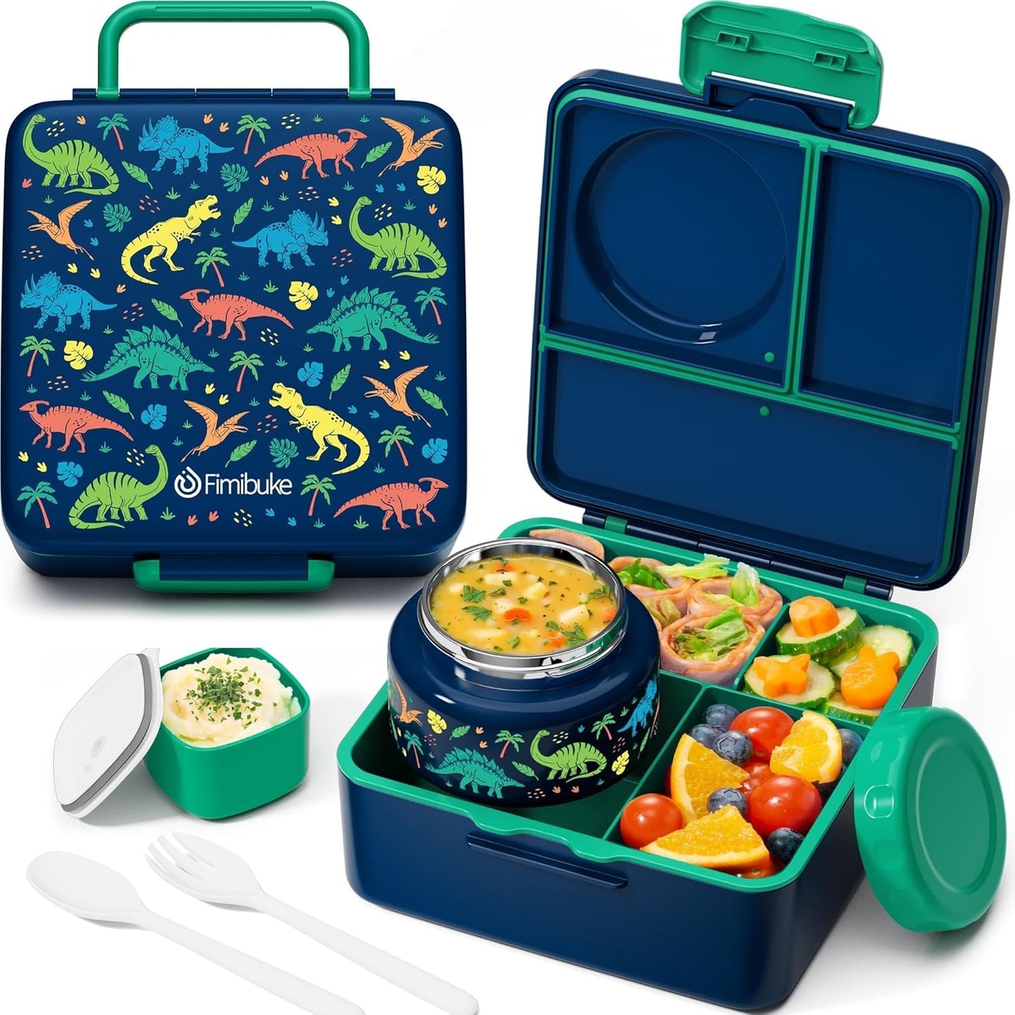 Fimibuke Bento Lunch Box for Kids with Insulated Food Jar