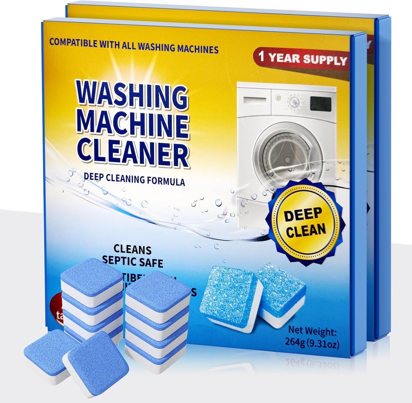 Deep Clean 48 Pack Washer Descaler - HE Top Load & Front Loader