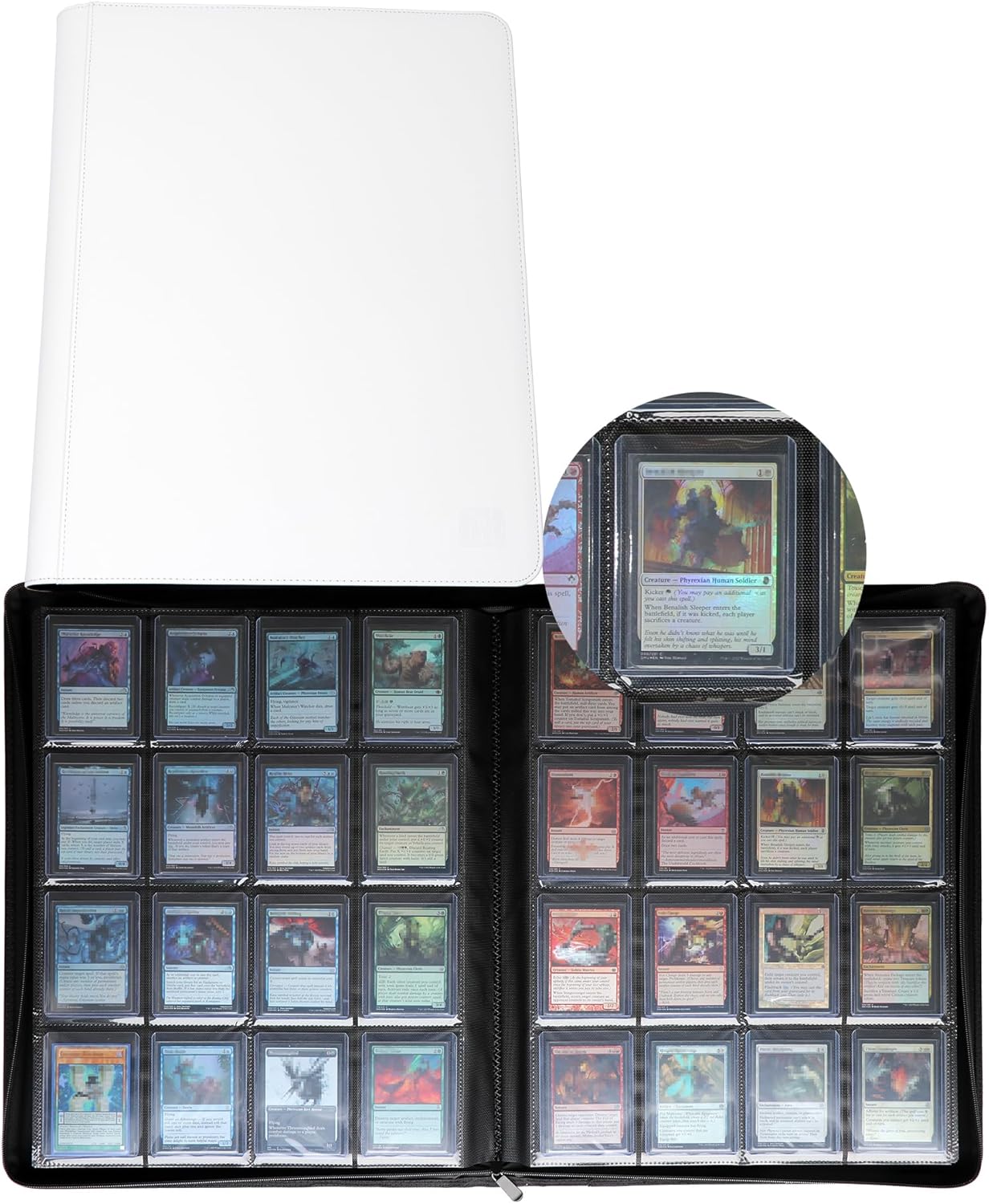 16 Pocket Toploader Binder for 3ft' x 4ft' Collectibles - White