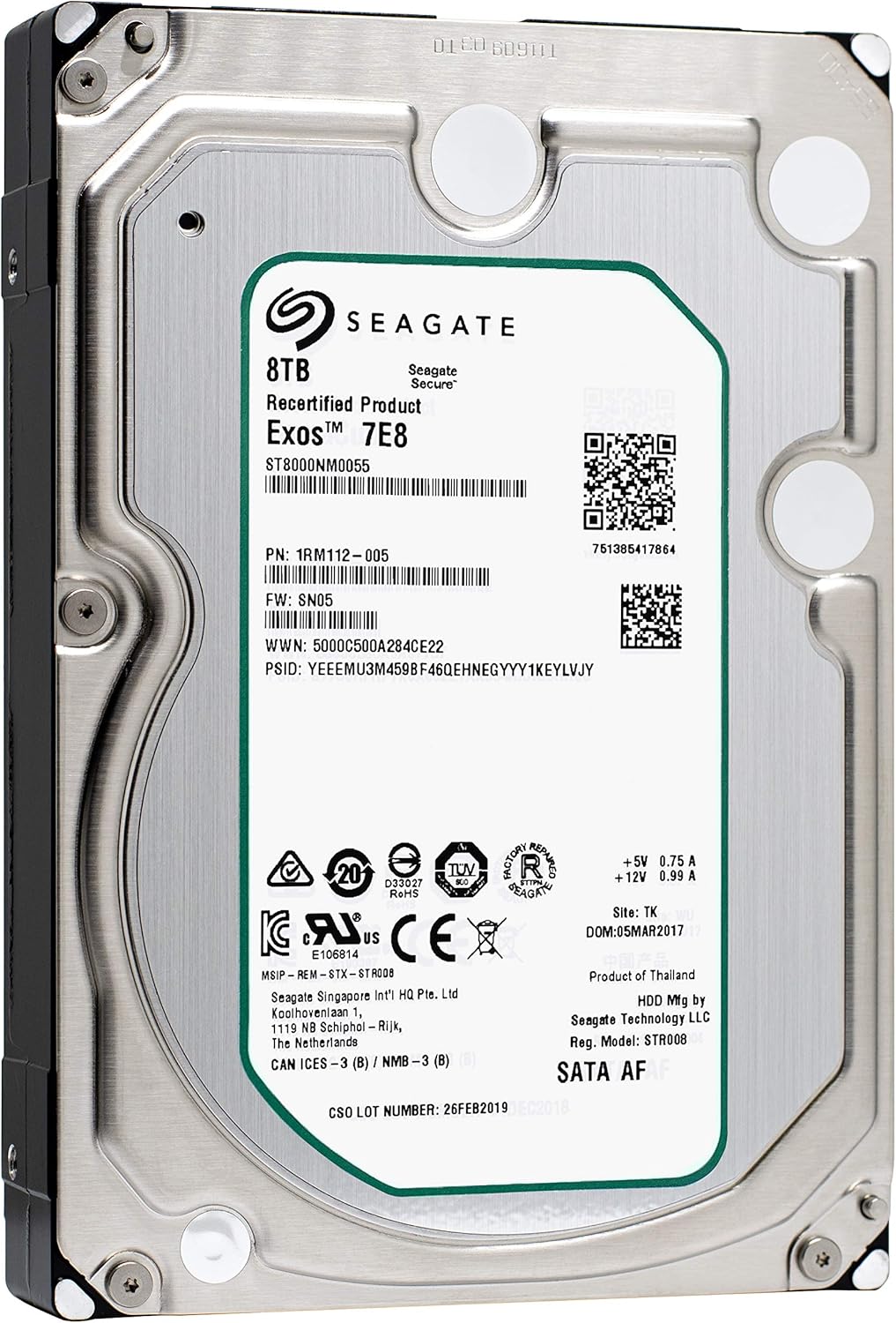 Seagate Exos 7E8 8TB Enterprise HD (Renewed)