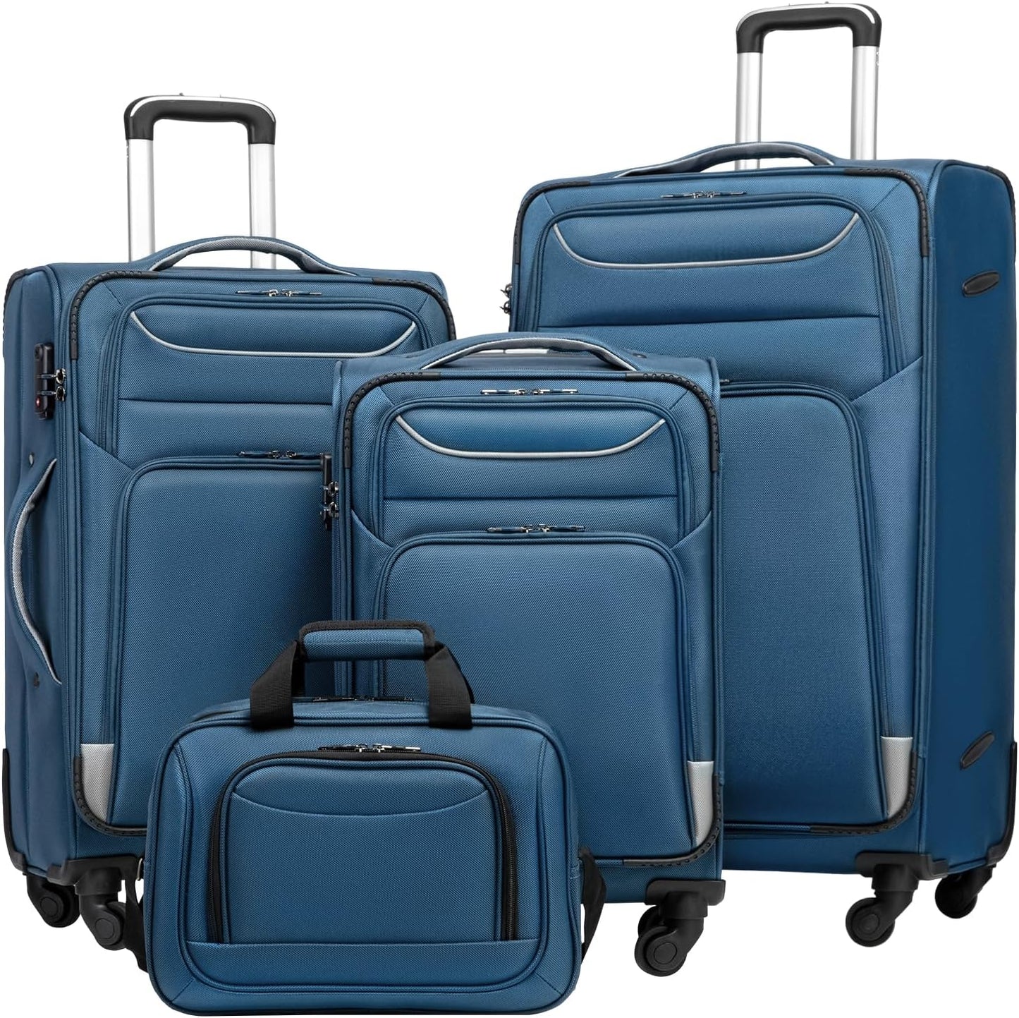 Coolife Luggage 4 Piece Set with TSA Lock and Spinner Wheels