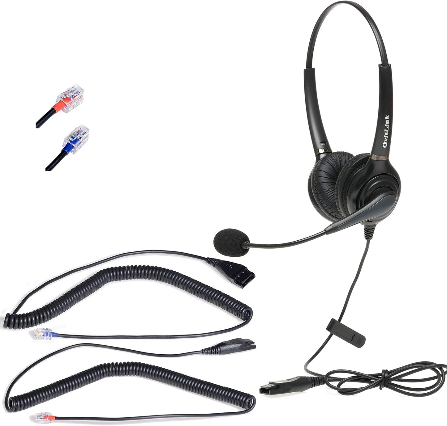 Professional Dual Ear Call Center Headset for Avaya Phones