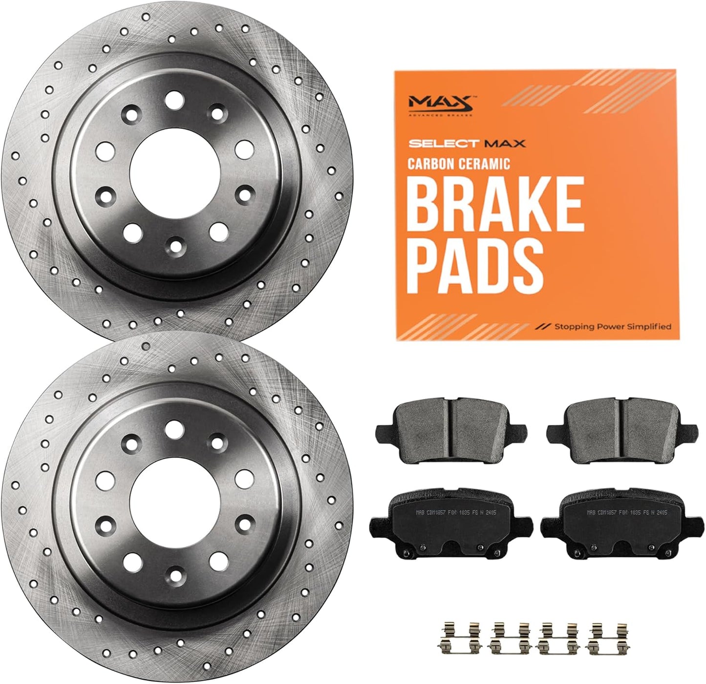 MAX Advanced Brakes Rear Brake Kit for Chevrolet Equinox & Terrain