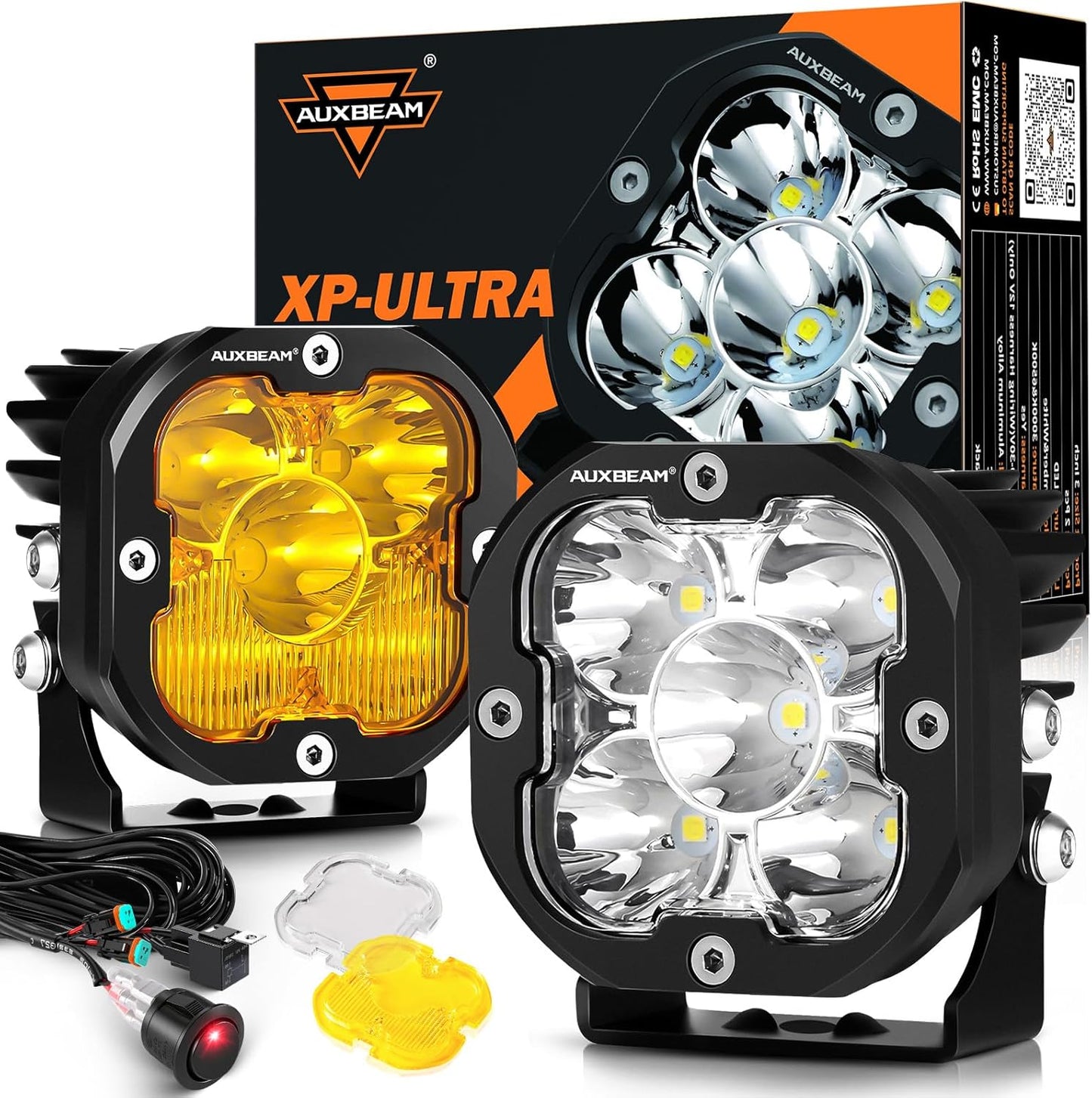 Auxbeam XP-Ultra Series 3in 80W Cube LED Pods for Offroad Use