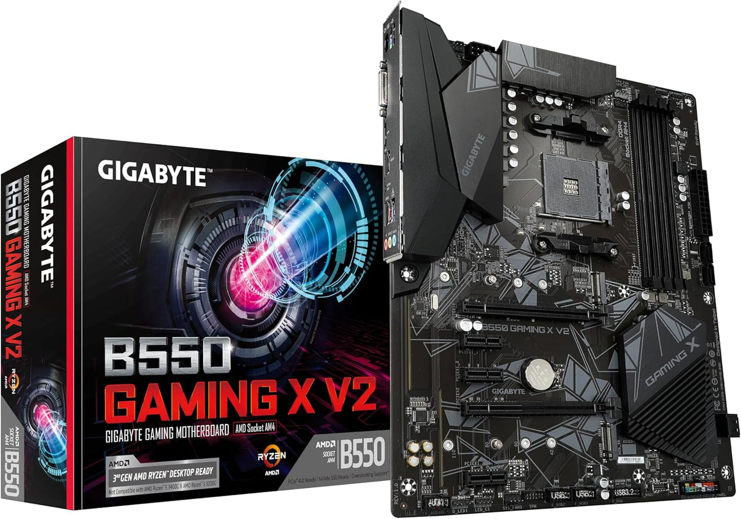 Gigabyte B550 Gaming X V2 Motherboard with AM4 Socket and DDR4