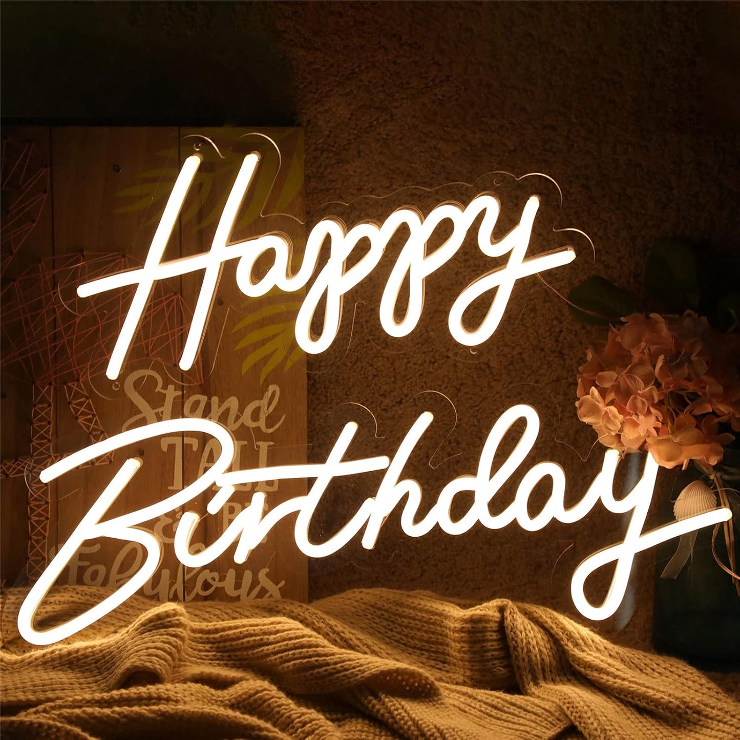 Brighten Your Celebration with ATOLS Happy Birthday Neon Sign