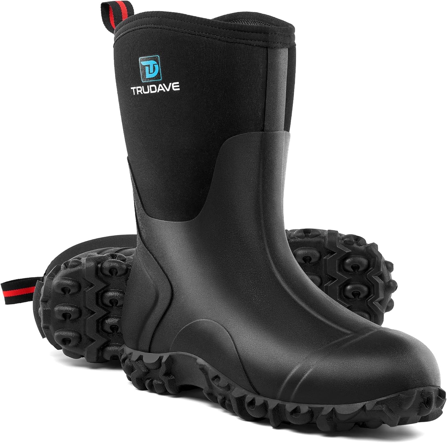 Trudave Waterproof Rubber Boots for Women with Steel Shank