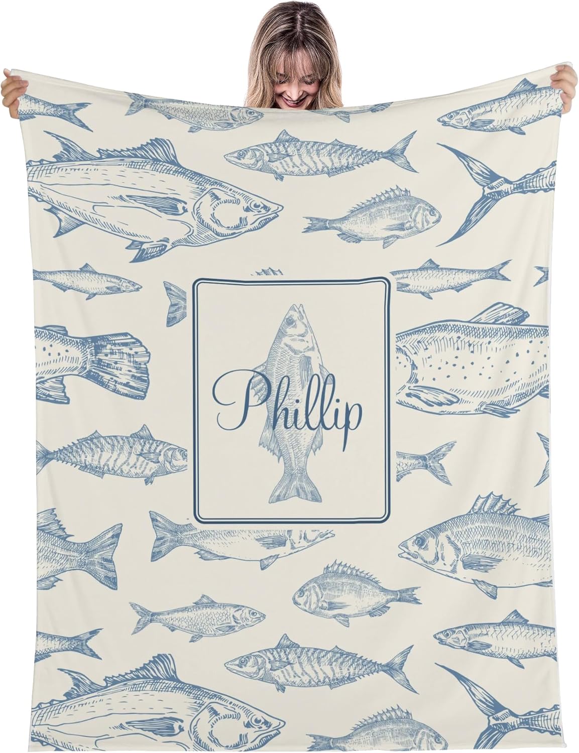 Personalized Fishing Baby Blanket - Fluffy & Soft!