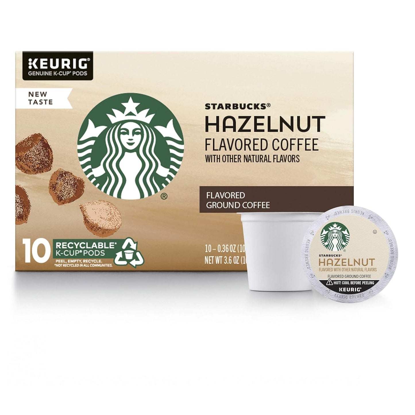 Starbucks Hazelnut K-Cup Pods - 10 Count