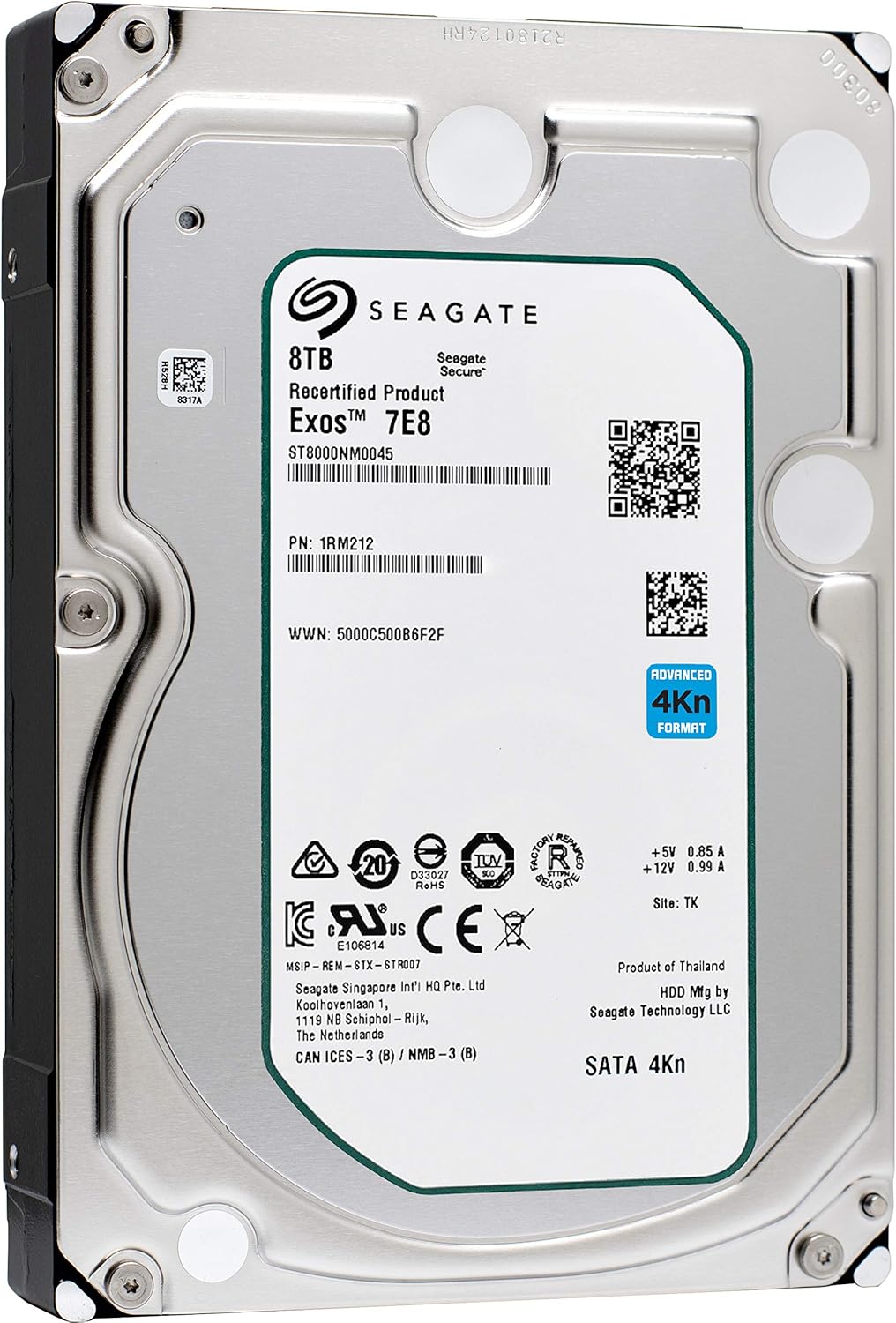 Seagate 8TB Enterprise HDD 7200 RPM Renewed