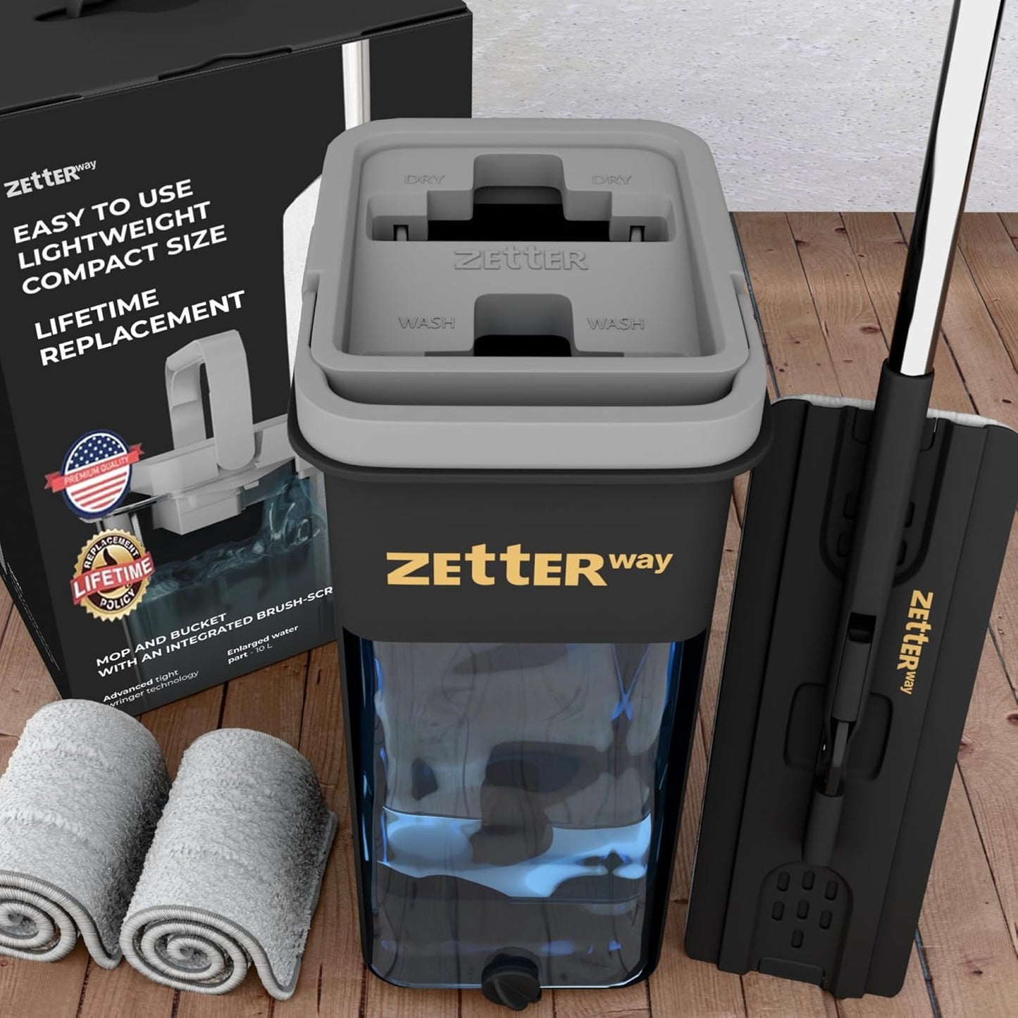 Hardwood Floor Mop and Bucket Set for Efficient Cleaning