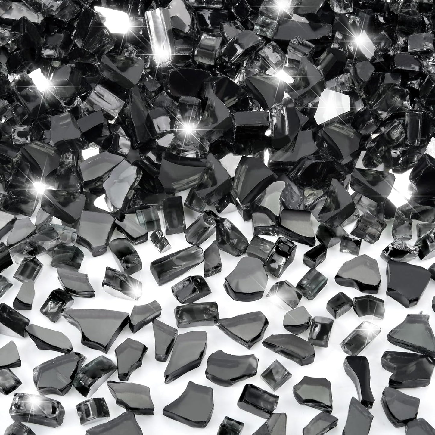 GasSaf 1/4 Inch Fire Glass for Fire Pits and Fireplaces