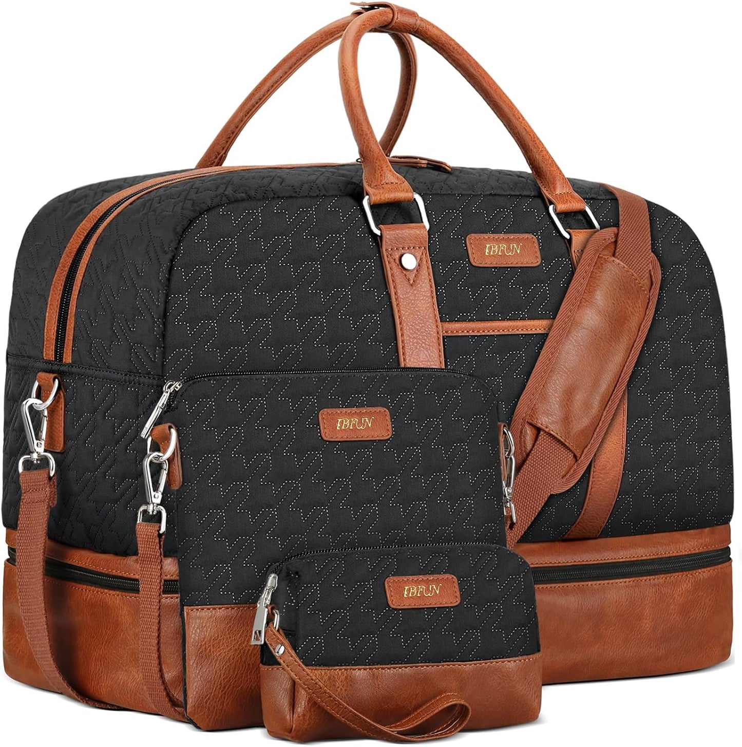 IBFUN Weekender Bags for Women: 3PCS Travel Duffle Set