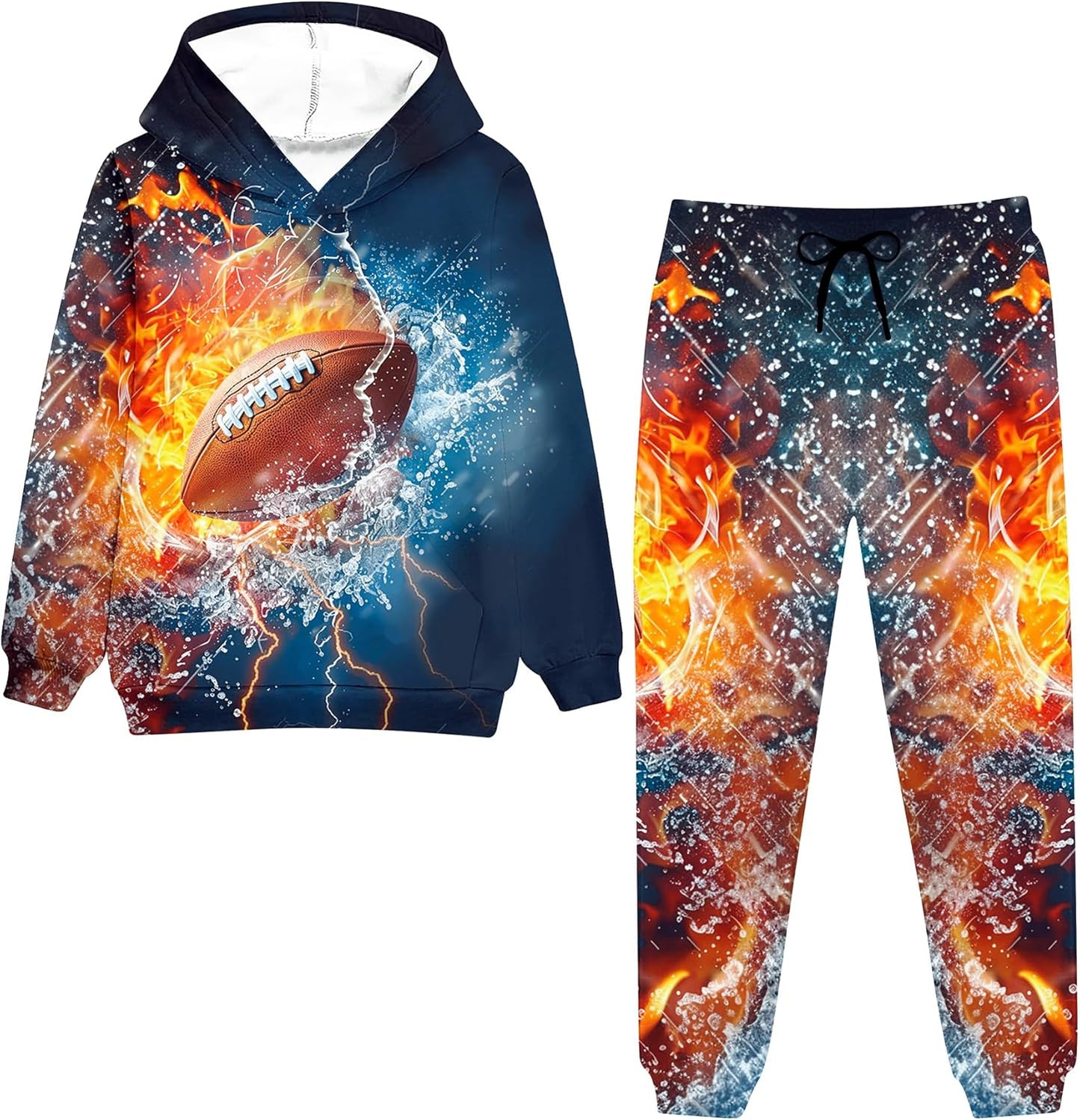 Boys Girls 2 Pcs Tracksuit Outfit for Kids 7-14T - Stylish Set