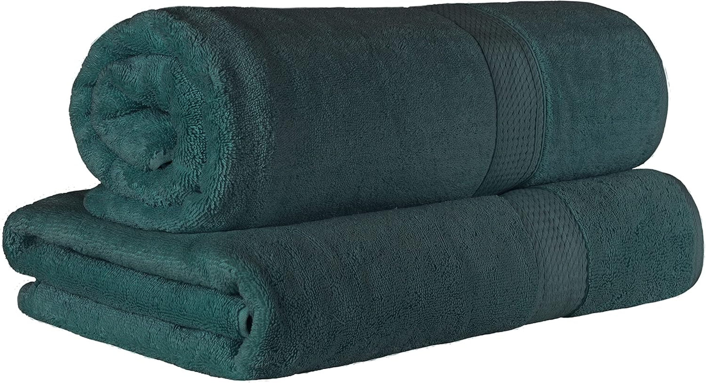 Superior Egyptian Cotton Pile Bath Sheet Set of 2 for Luxury