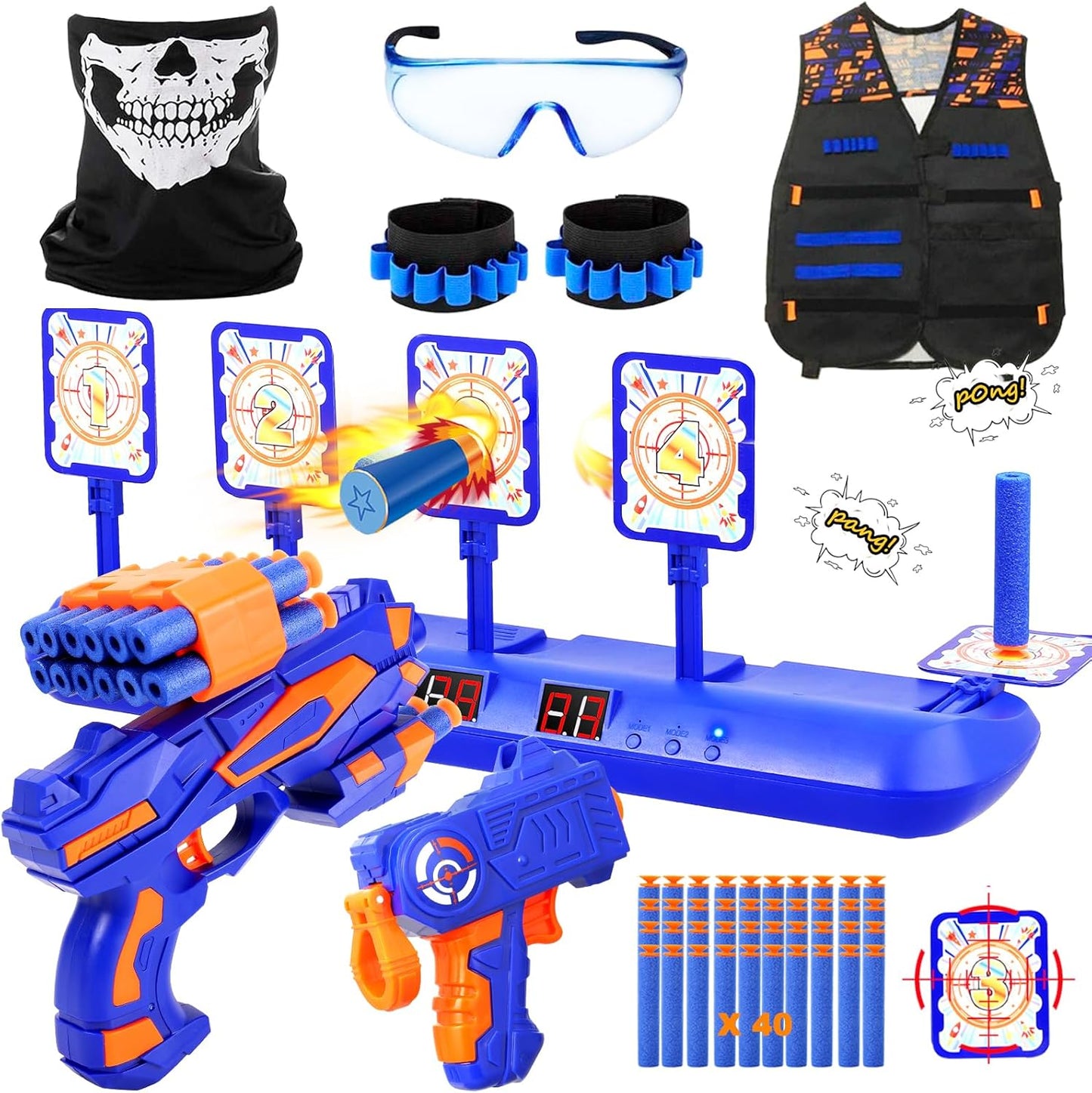 Shooting Target for Nerf Gun - Kids Practice Electronic Set
