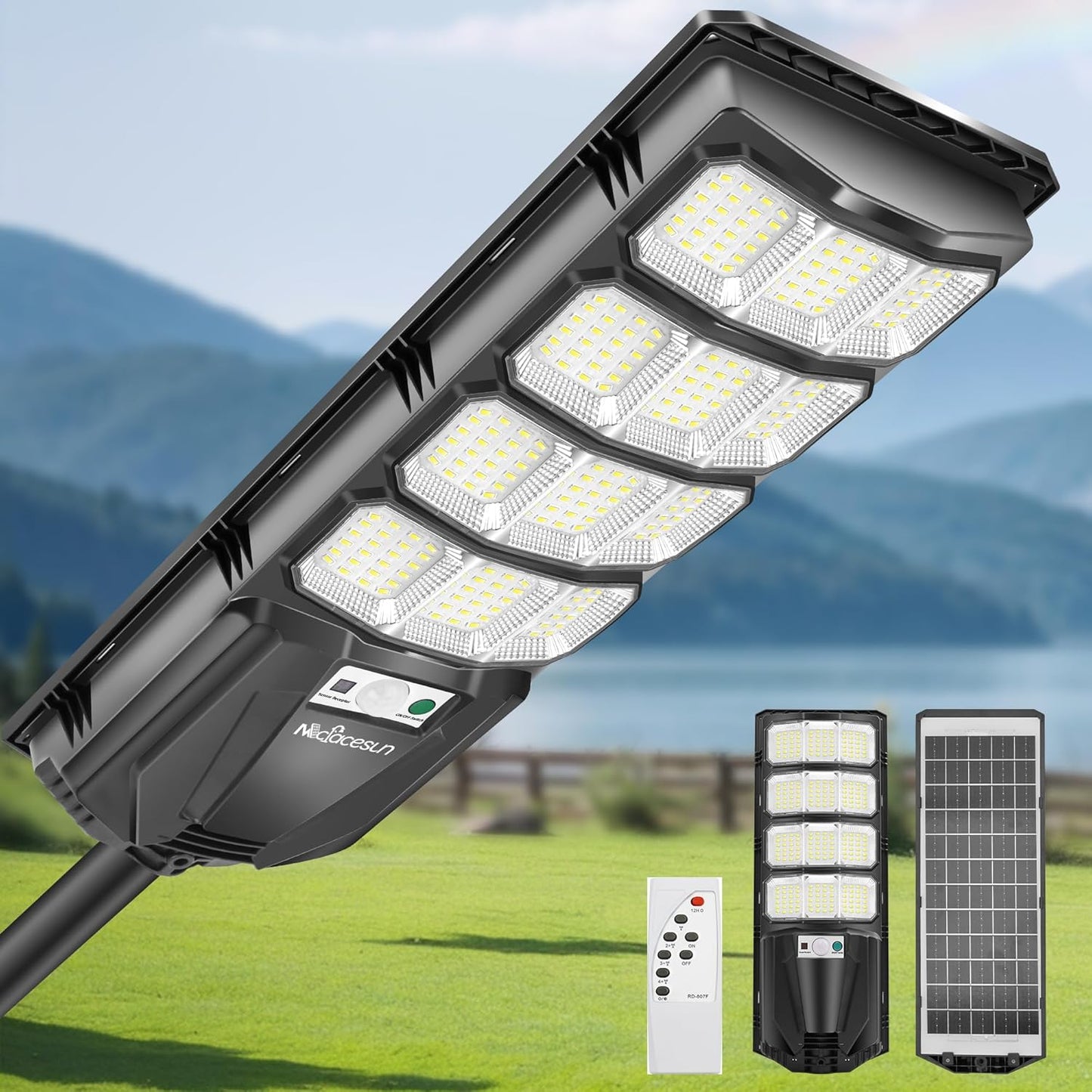 High-Brightness Solar Lights Outdoor with Motion Sensor & Dusk to Dawn