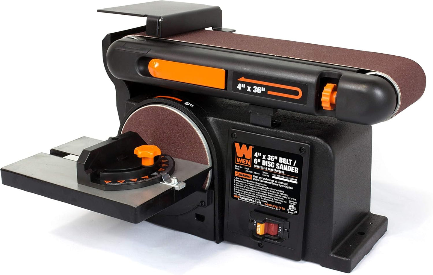WEN Benchtop Belt and Disc Sander for Precision Sanding Tasks