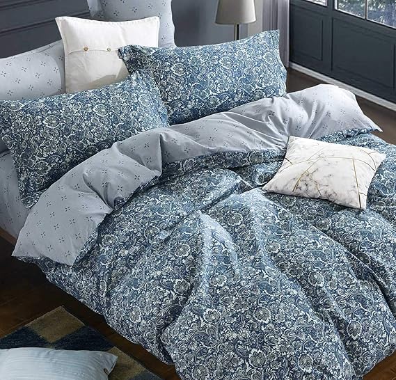 SLEEPBELLA Duvet Cover Queen with 600 Thread Count Cotton