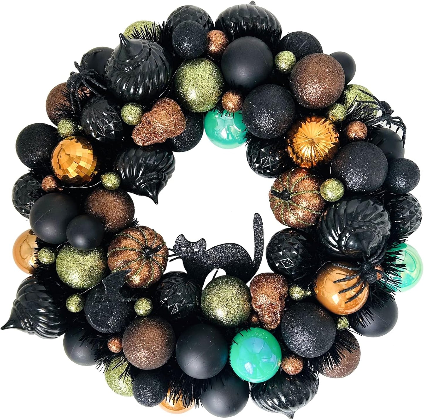 Idyllic 20 Inch Halloween Wreath for Front Door Decor