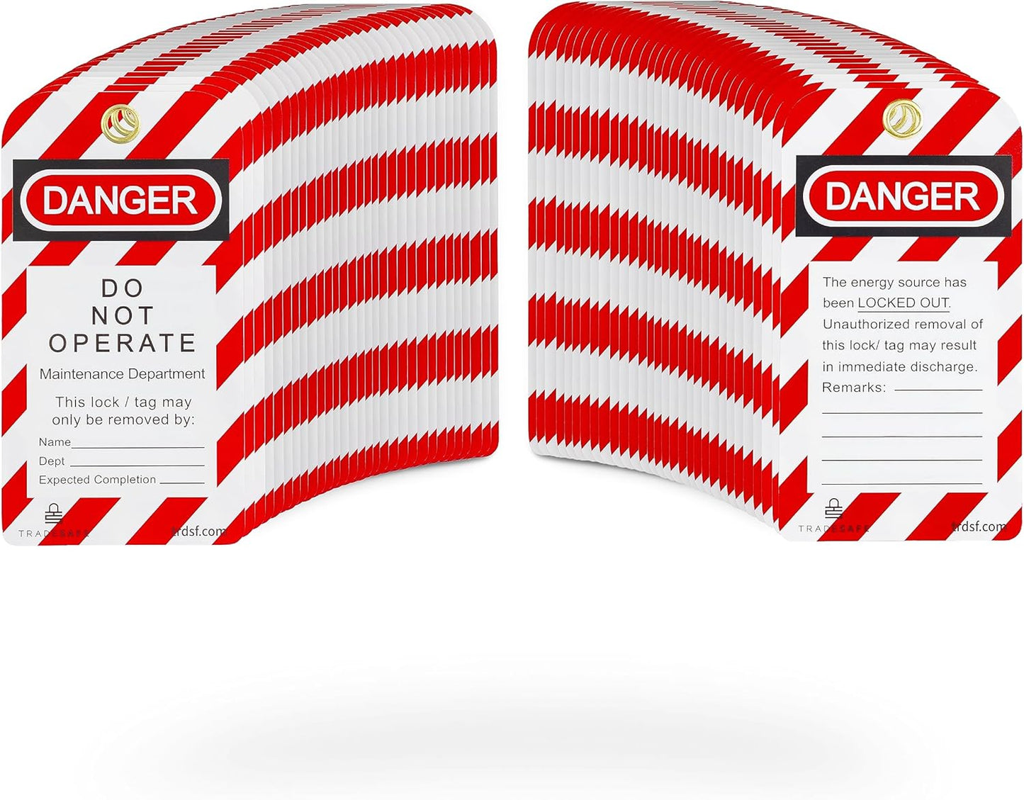 TRADESAFE Lockout Tagout Tags - 60 OSHA Compliant Danger Tags