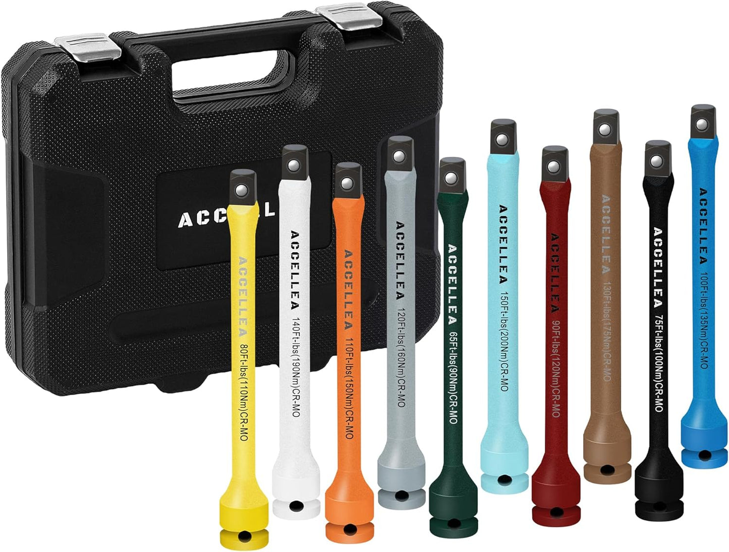 10-Piece Torque Limiting Extension Bar Set for Tire Repair