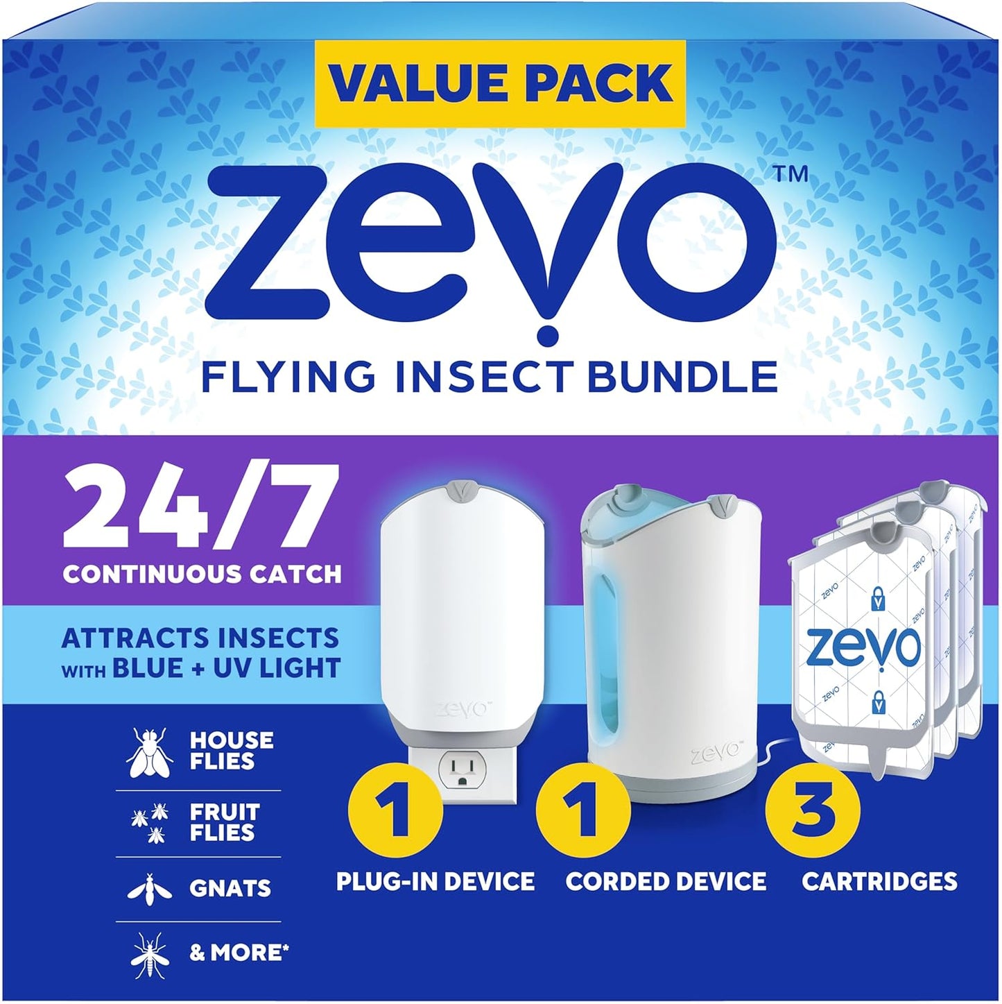 Zevo MAX Bug Catcher & Fly Trap for Indoor Insect Control