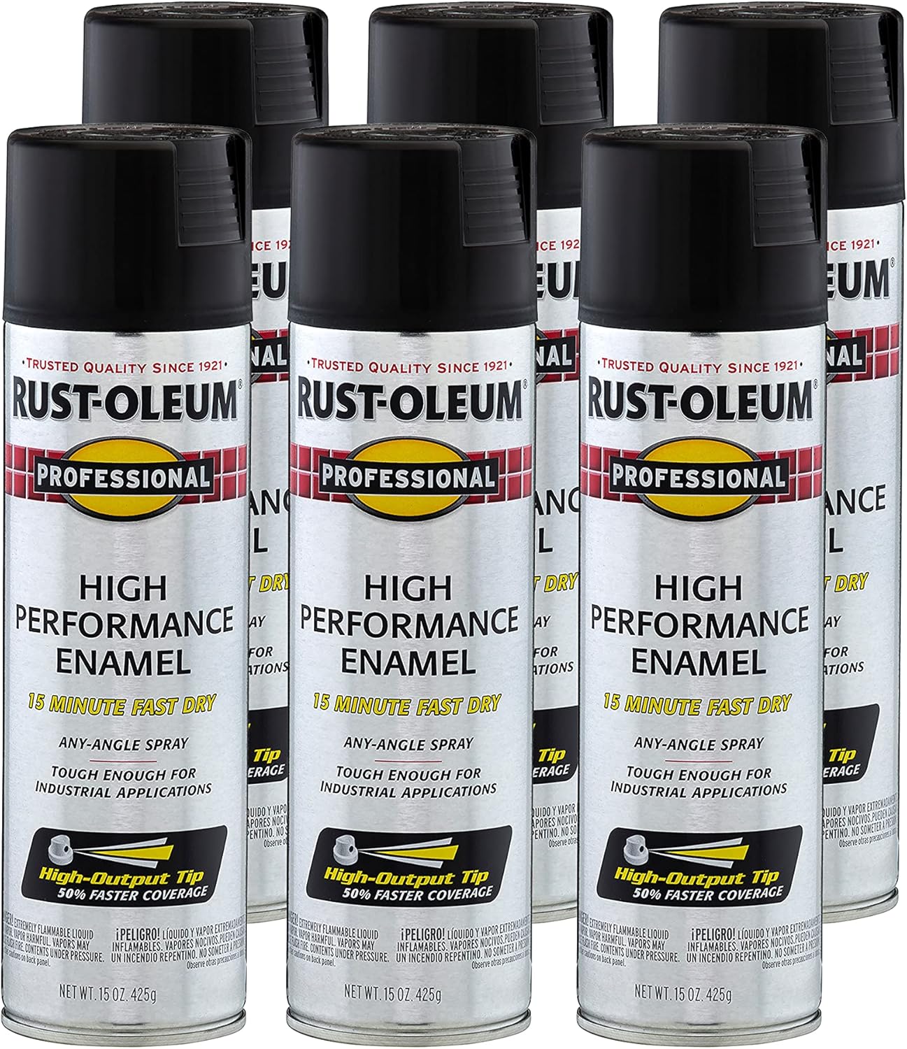 Rust-Oleum Professional High Performance Enamel Spray Paint 6 Pack