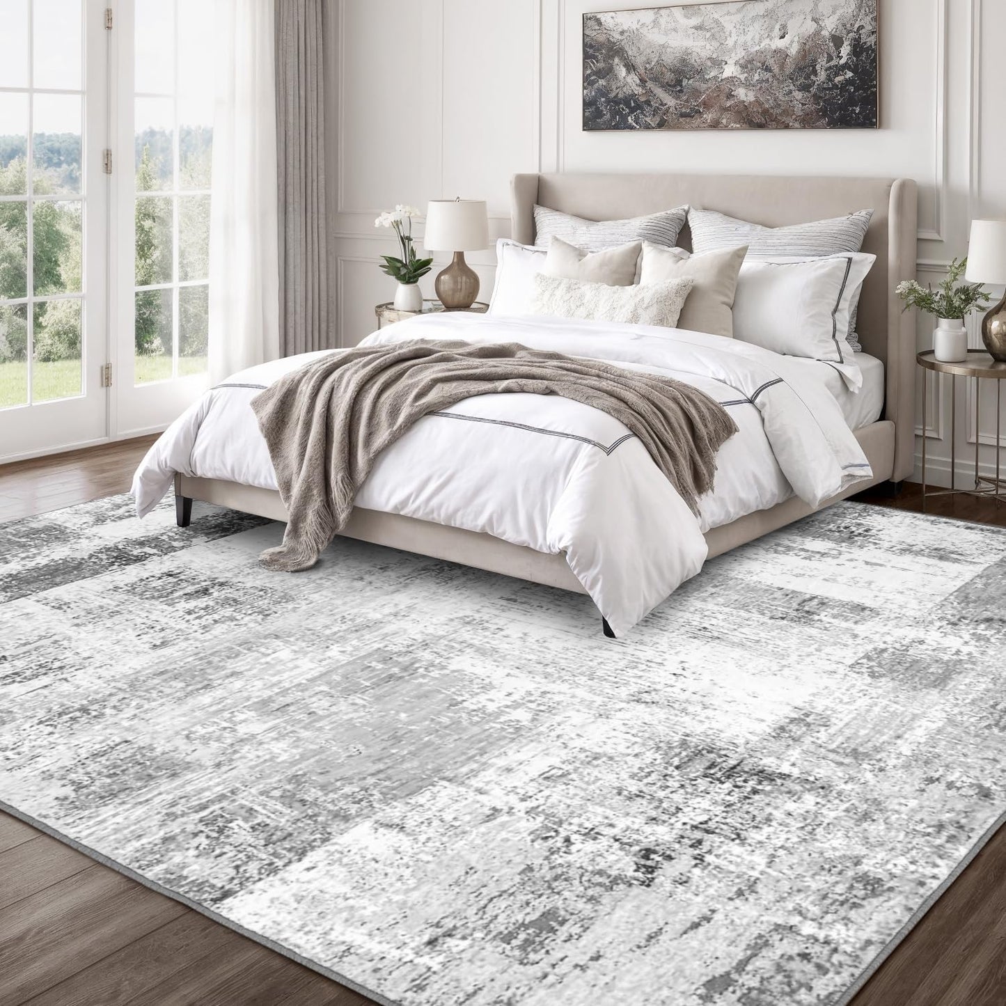 Rugflix 6x9 Area Rugs for Living Room, Soft Low Pile Carpet