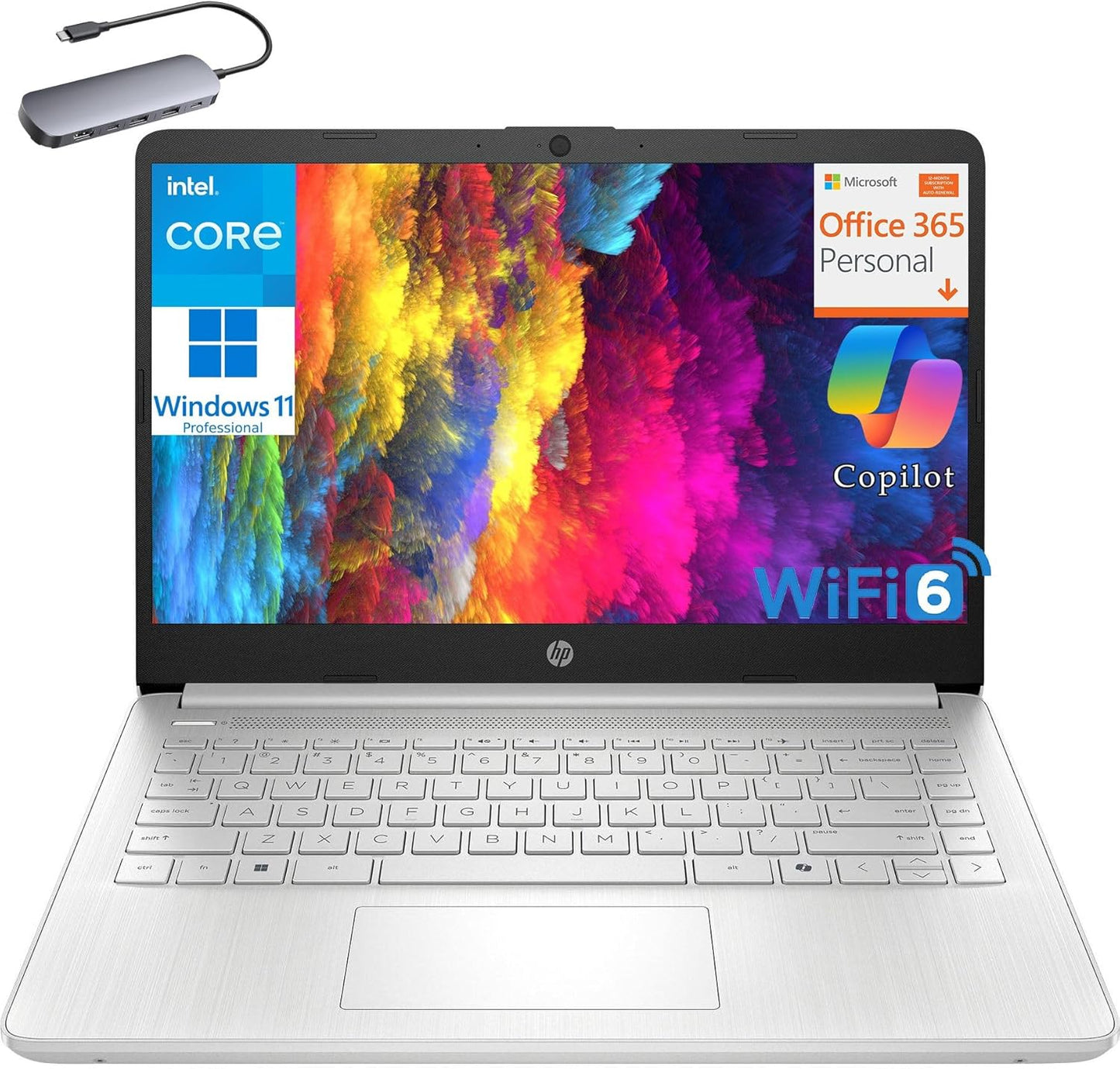 HP 14 Inch Laptop with Office 365 for Business & Home Use