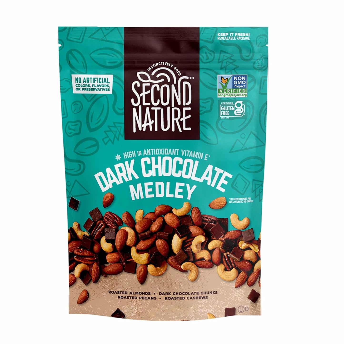 Second Nature Dark Chocolate Medley Trail Mix for Healthy Snacking