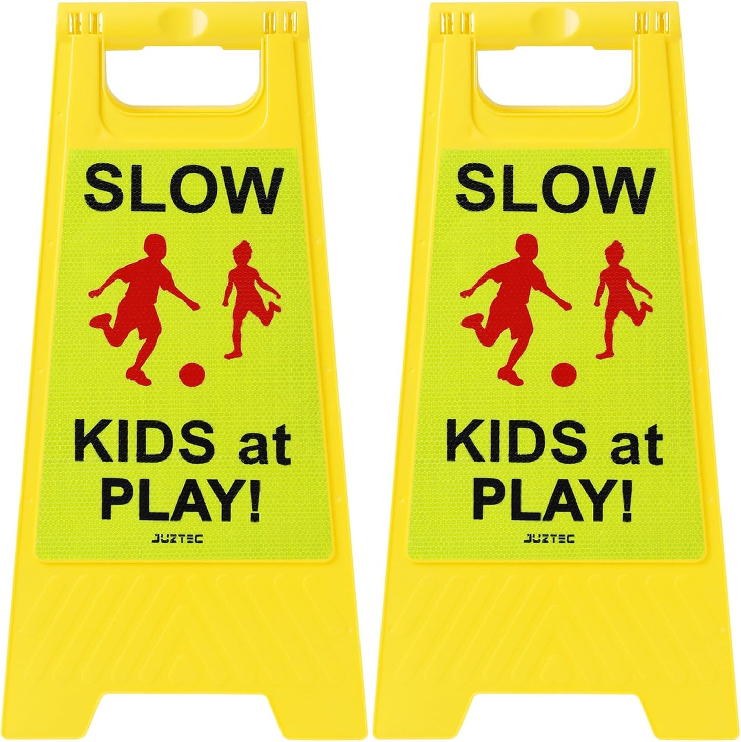 Children at Play Safety Signs for Neighborhoods - 2 Pack Yellow