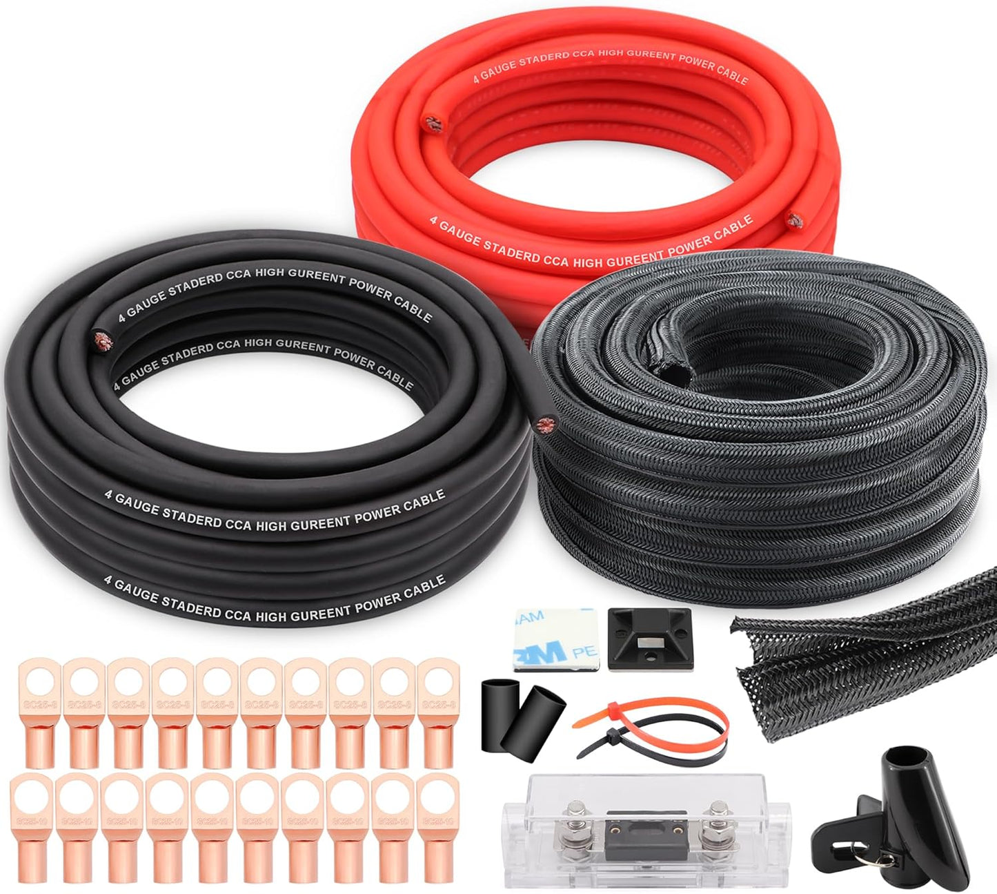 4 Gauge Wire Copper Clad Aluminum CCA Kit for Power Needs