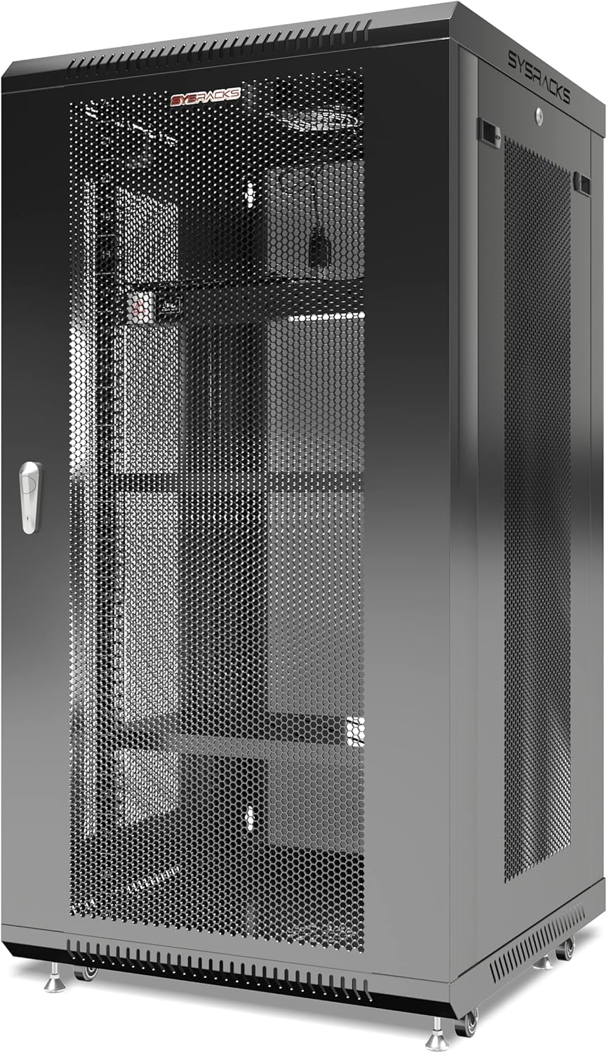 Sysracks 22U Wall Mount Server Rack - Locking Network Cabinet