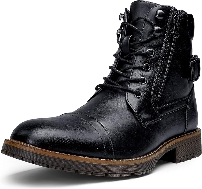 Vostey Men's Casual Boots for Motorcycle and Combat Use