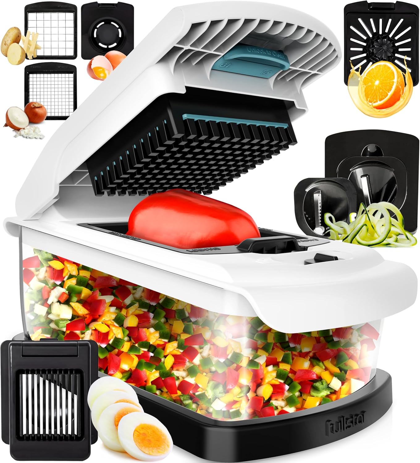 Fullstar Vegetable Chopper - 9-in-1 Kitchen Essential Tool