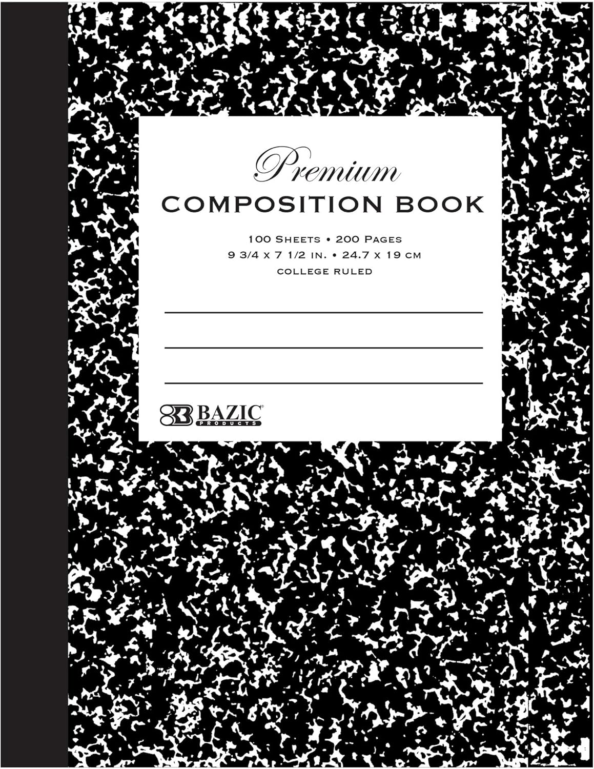 BAZIC Premium College Ruled Composition Notebook