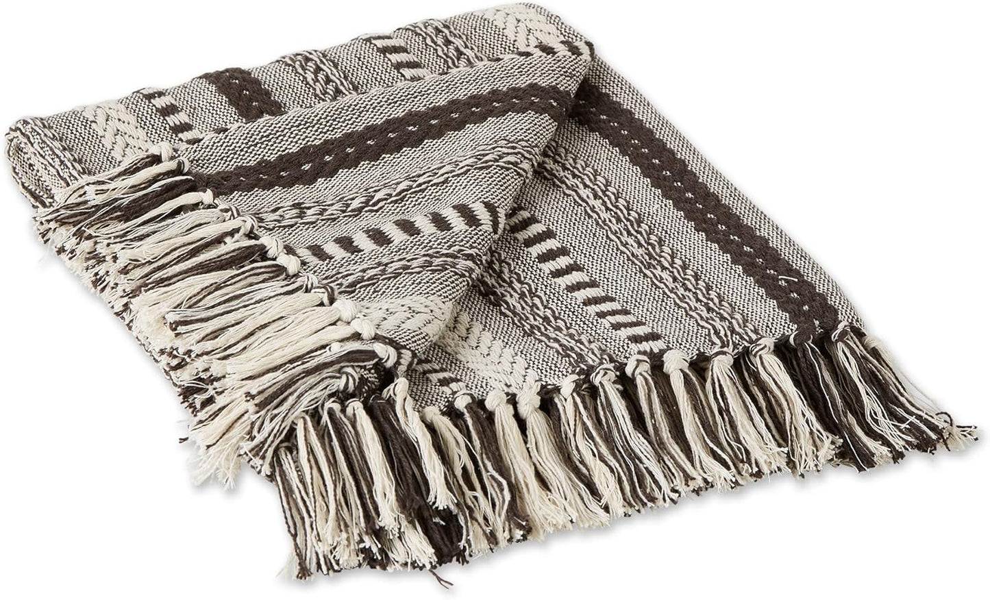 DII Braided Striped Decorative Throw Blanket for Cozy Comfort