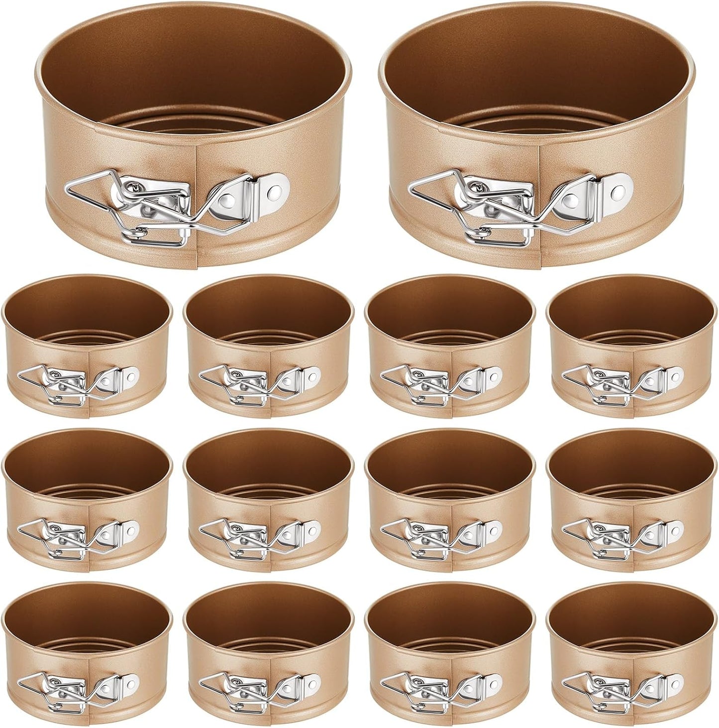 Sunnyray 12 Pcs 4 Inch Springform Pan Set for Mini Cakes