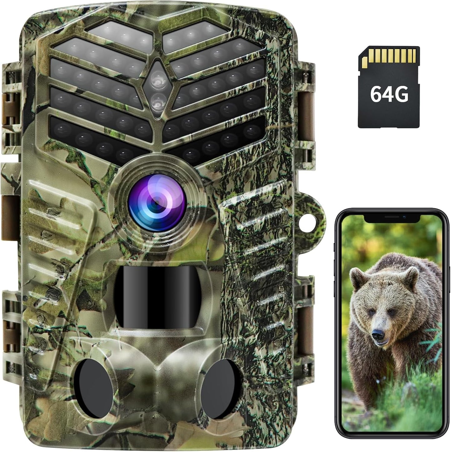 XTU Trail Camera: 48MP Night Vision, 2.7K, WiFi