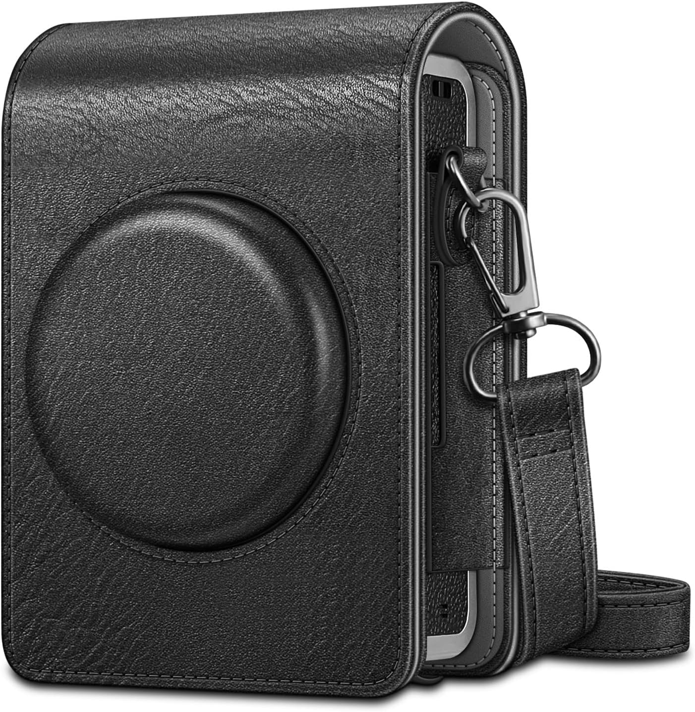 Premium Vegan Leather Case for Fujifilm Instax Mini EVO - Vintage Black
