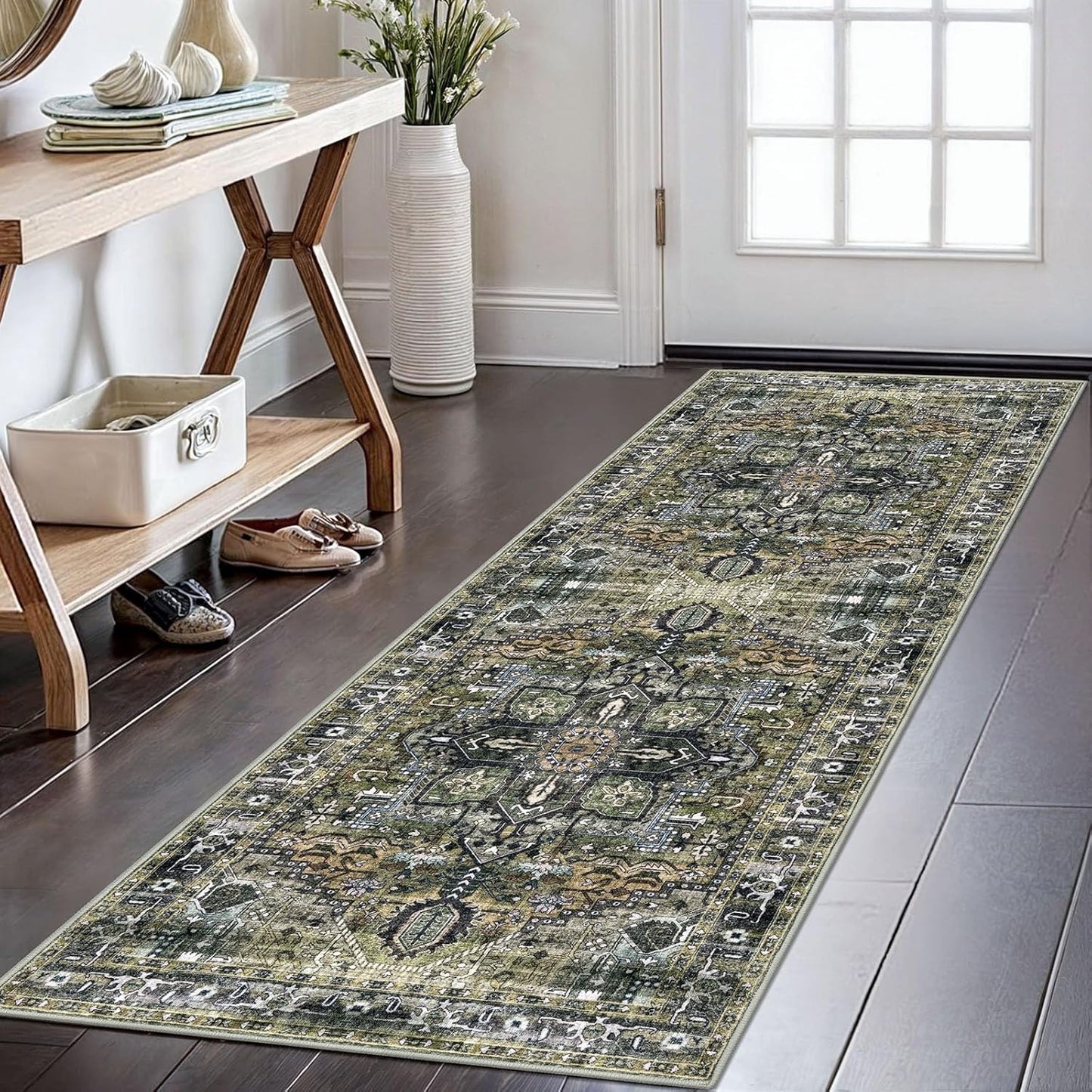 KOZYFLY Runners for Hallways 2x6 Ft Washable Kitchen Rug
